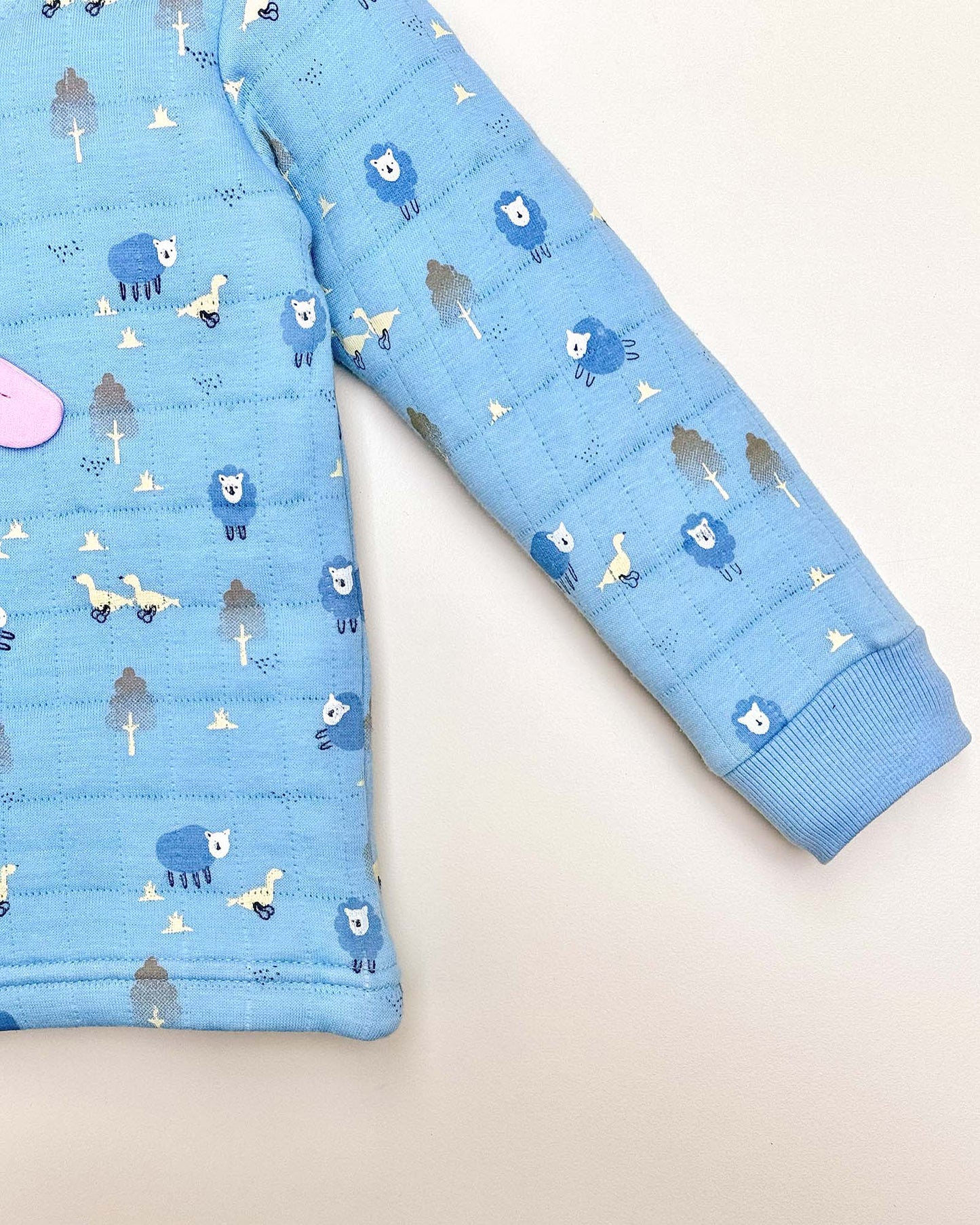 Quilted Sheep Appliqué & Forest Print Co-ord Set