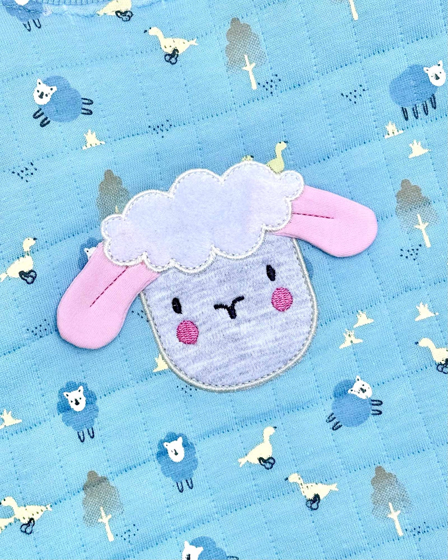 Quilted Sheep Appliqué & Forest Print Co-ord Set