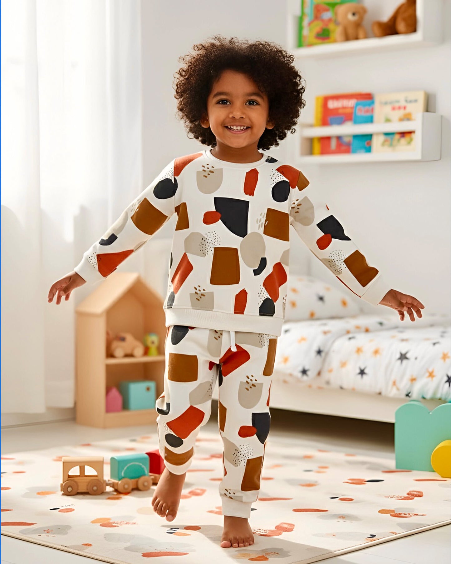Boho Abstract Printed Full Sleeve Co-ord Set