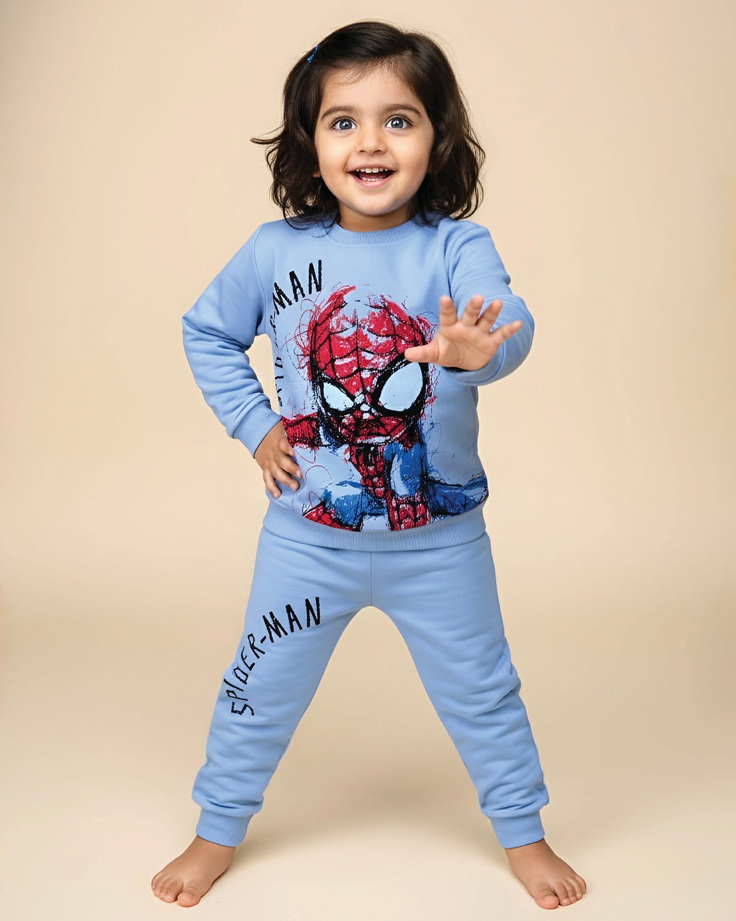 Spiderman Printed Full Sleeve Co-ord Set
