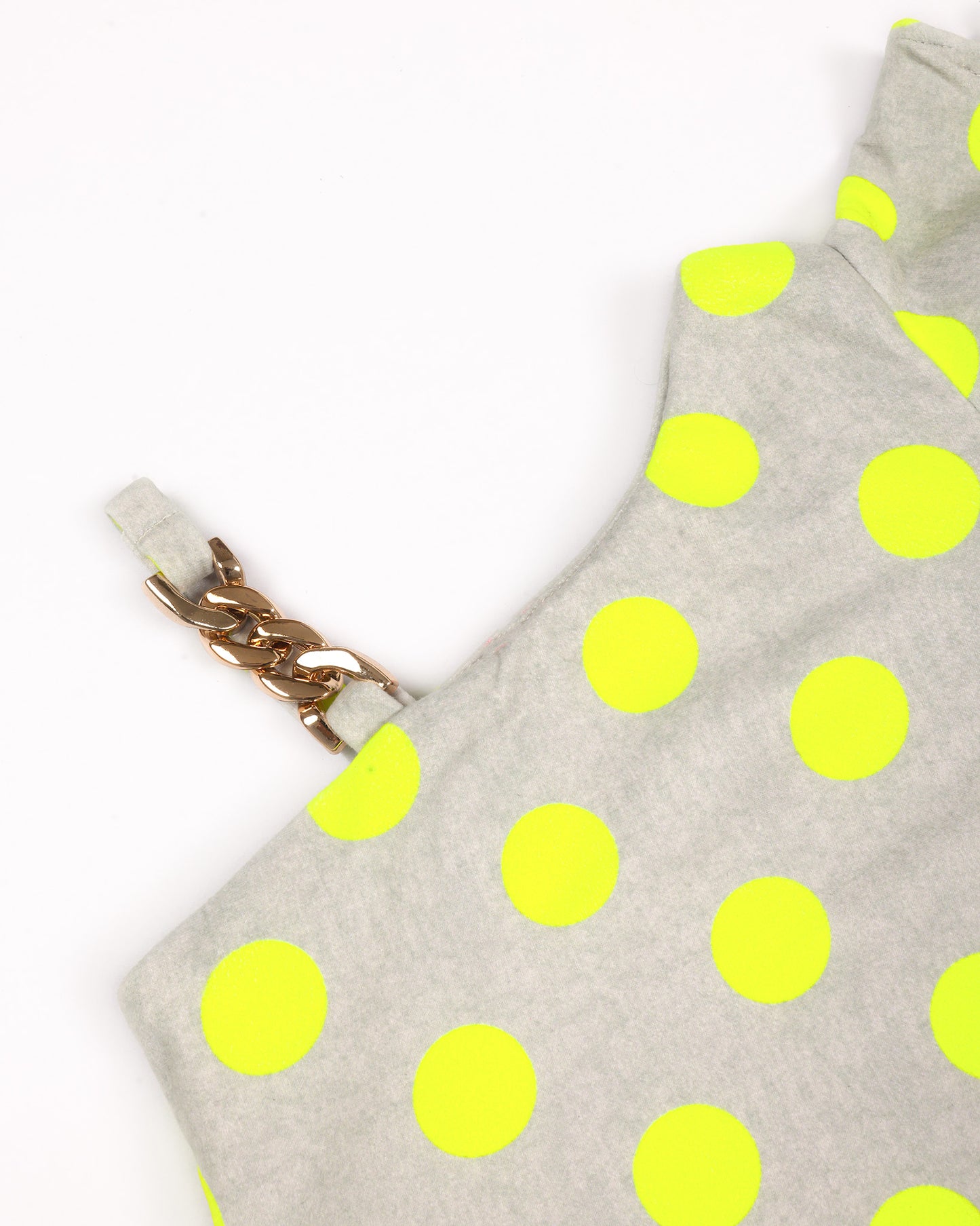 Soft Textured Polka Off-Shoulder Top & Check Shorts Set