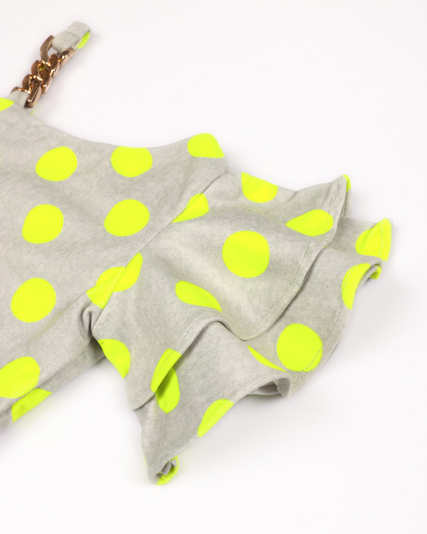 Soft Textured Polka Off-Shoulder Top & Check Shorts Set