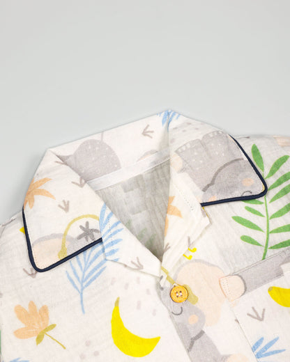 Baby Elle Banana Printed Muslin Night Suit
