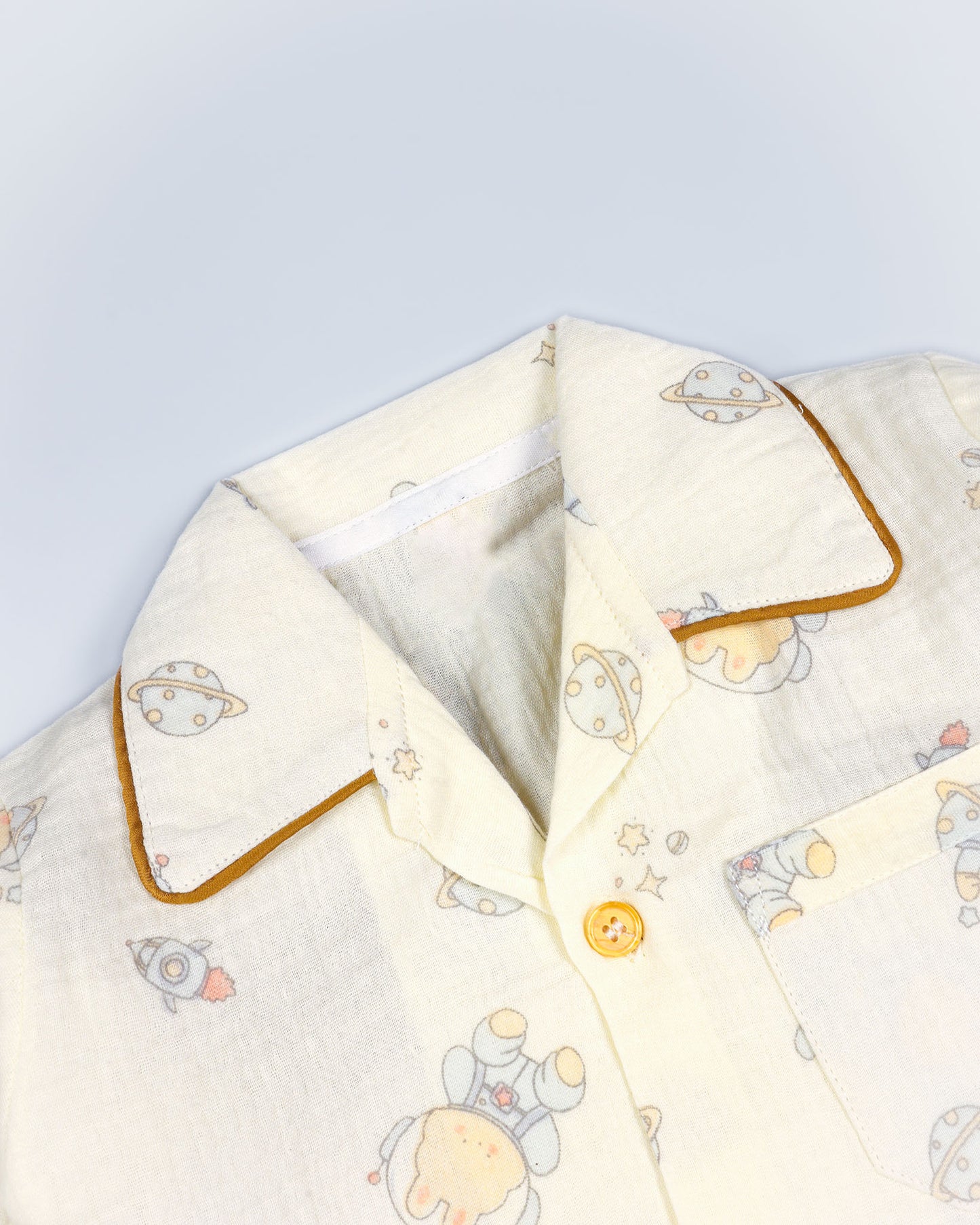 Space Adventure Printed Muslin Night Suit