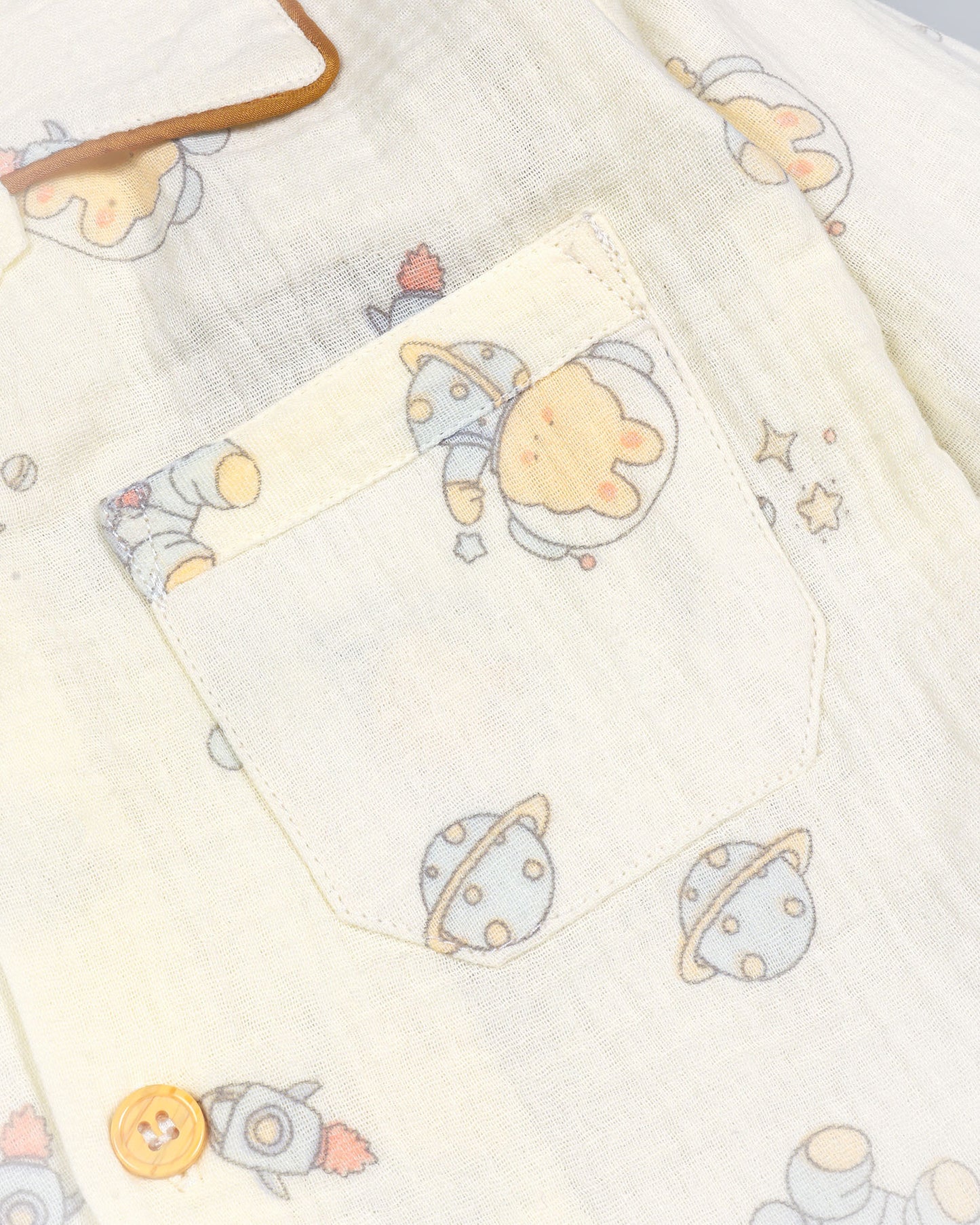 Space Adventure Printed Muslin Night Suit