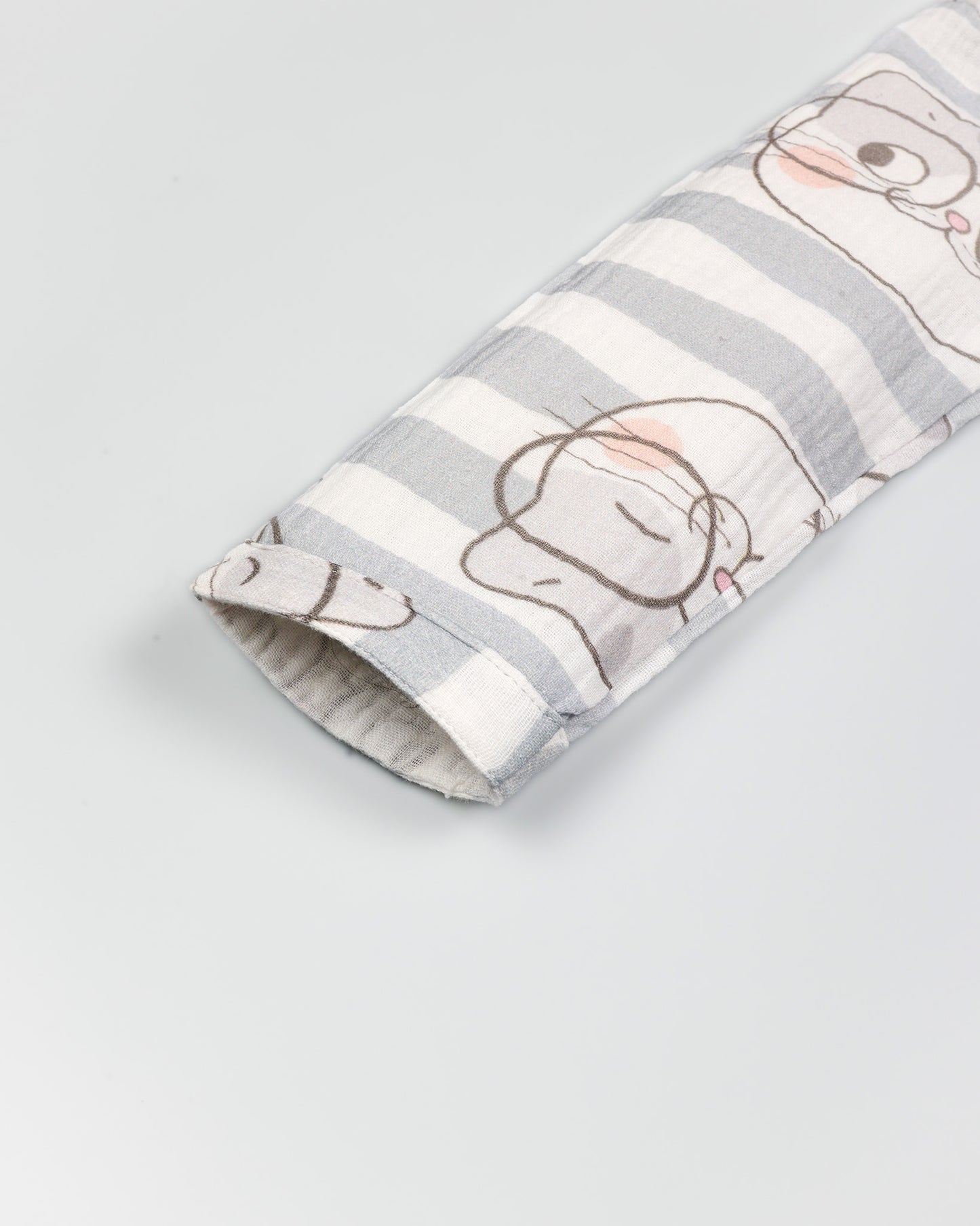 Cute Kitten Printed Muslin Night Suit