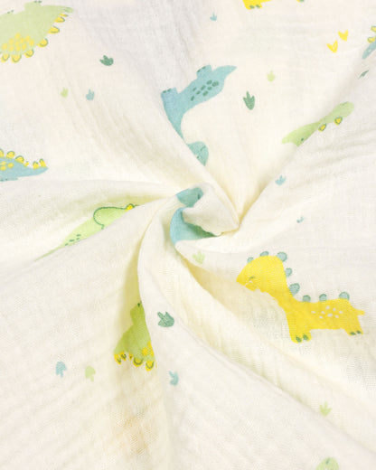 Little Dinos Printed Muslin Night Suit