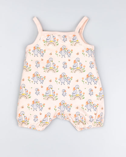 Mom Bestie Printed Romper With Shrug