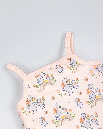 Mom Bestie Printed Romper With Shrug