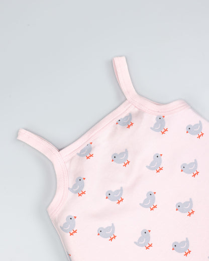 Quack Party Romper With Shrug