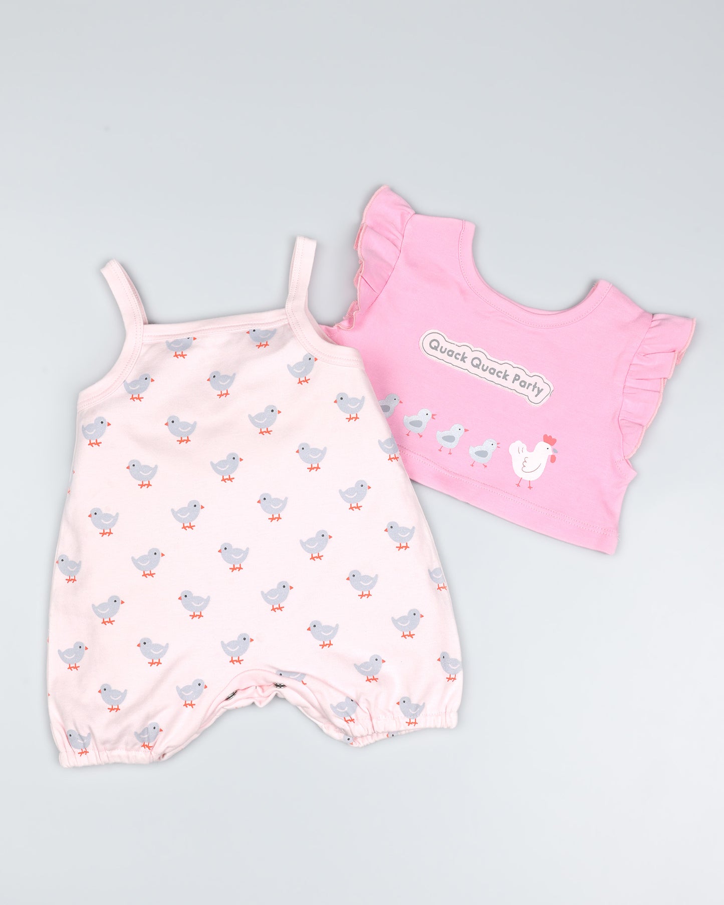 Quack Party Romper With Shrug