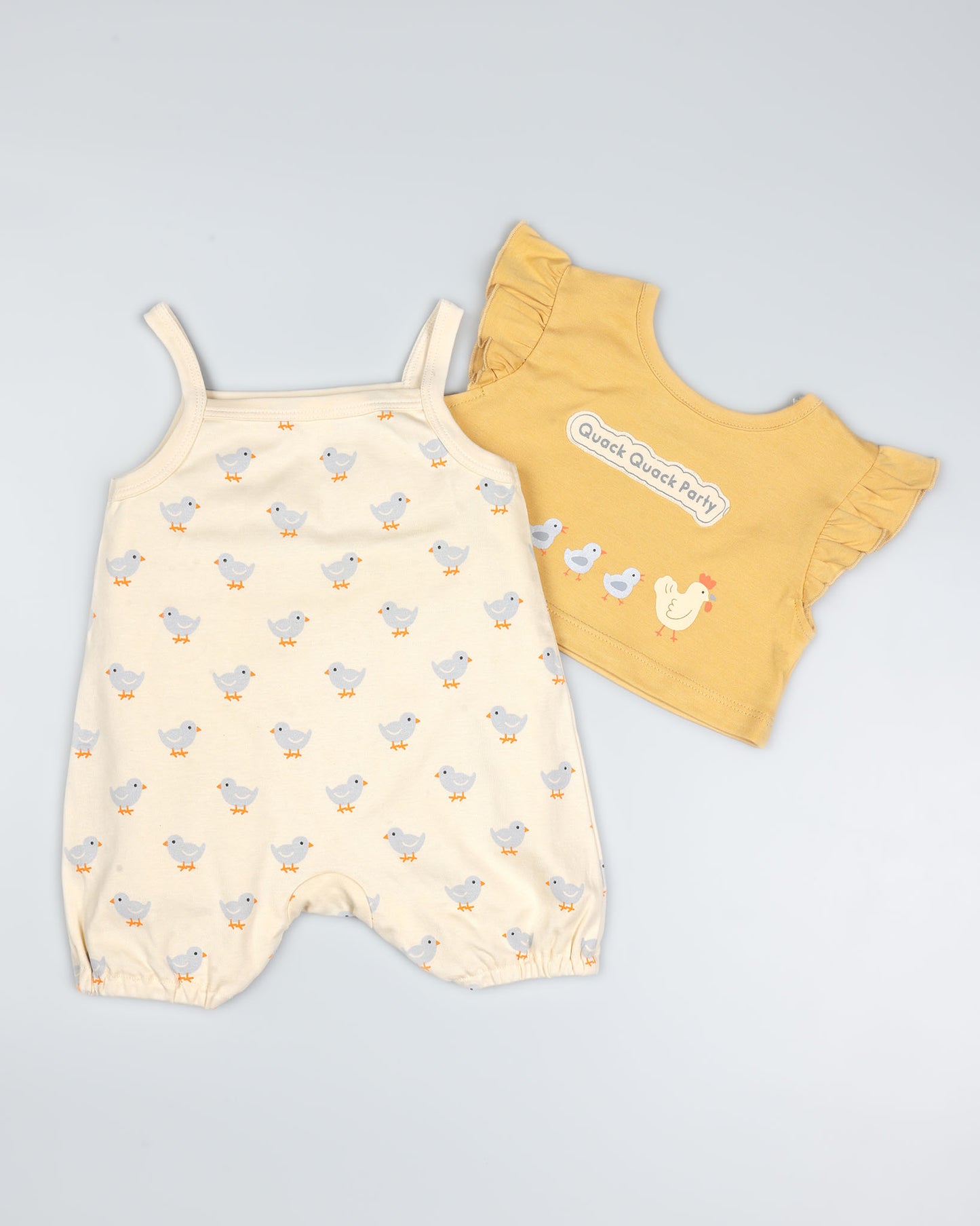Quack Party Romper With Shrug