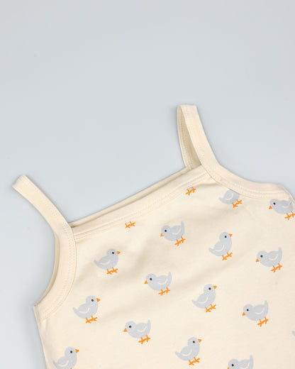 Quack Party Romper With Shrug