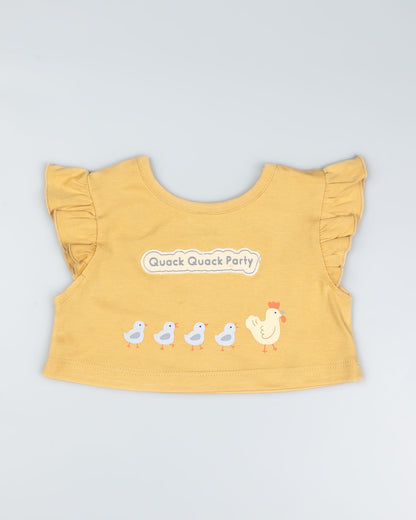 Quack Party Romper With Shrug