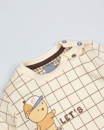 Lets Play Check Printed Romper
