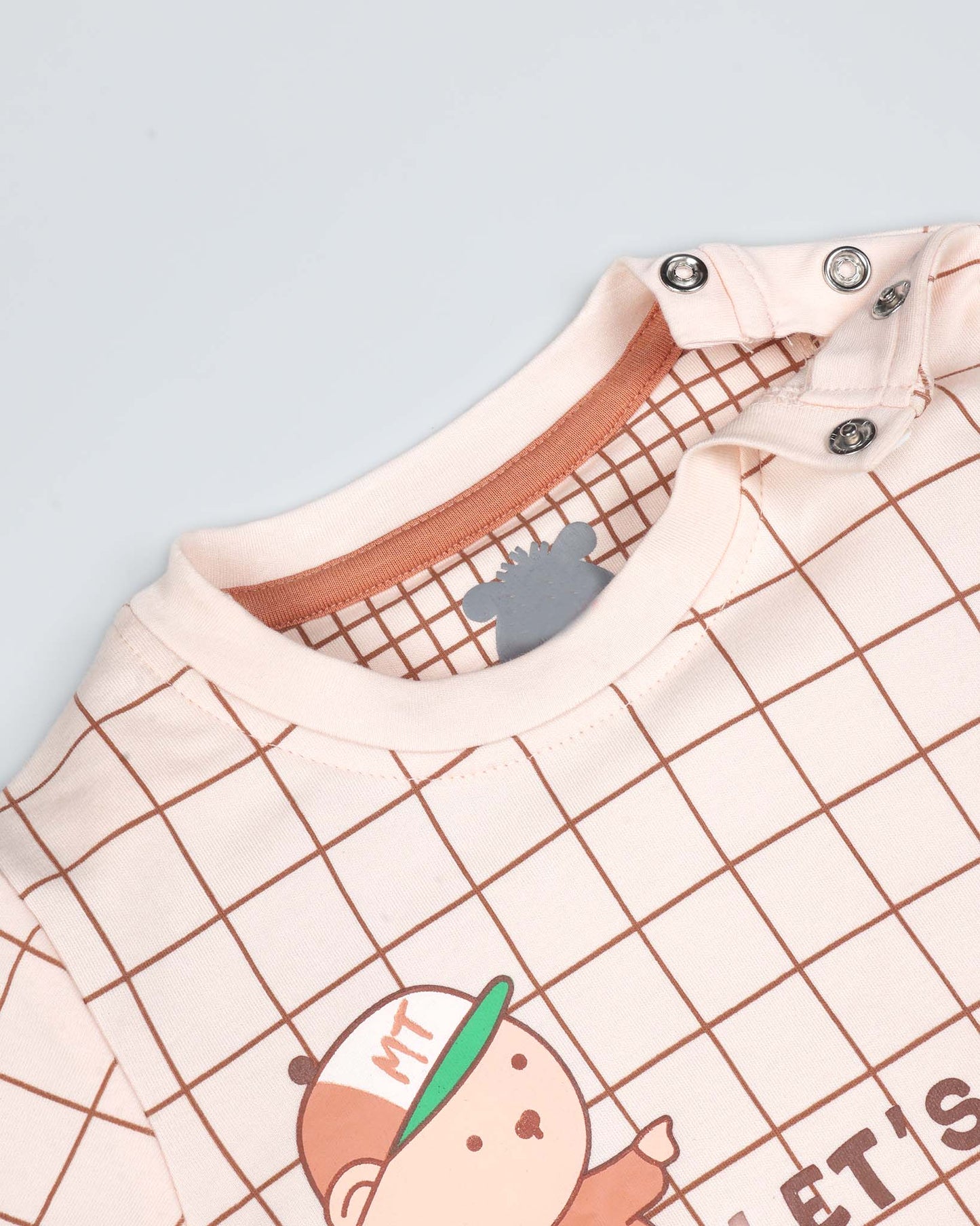 Lets Play Check Printed Romper