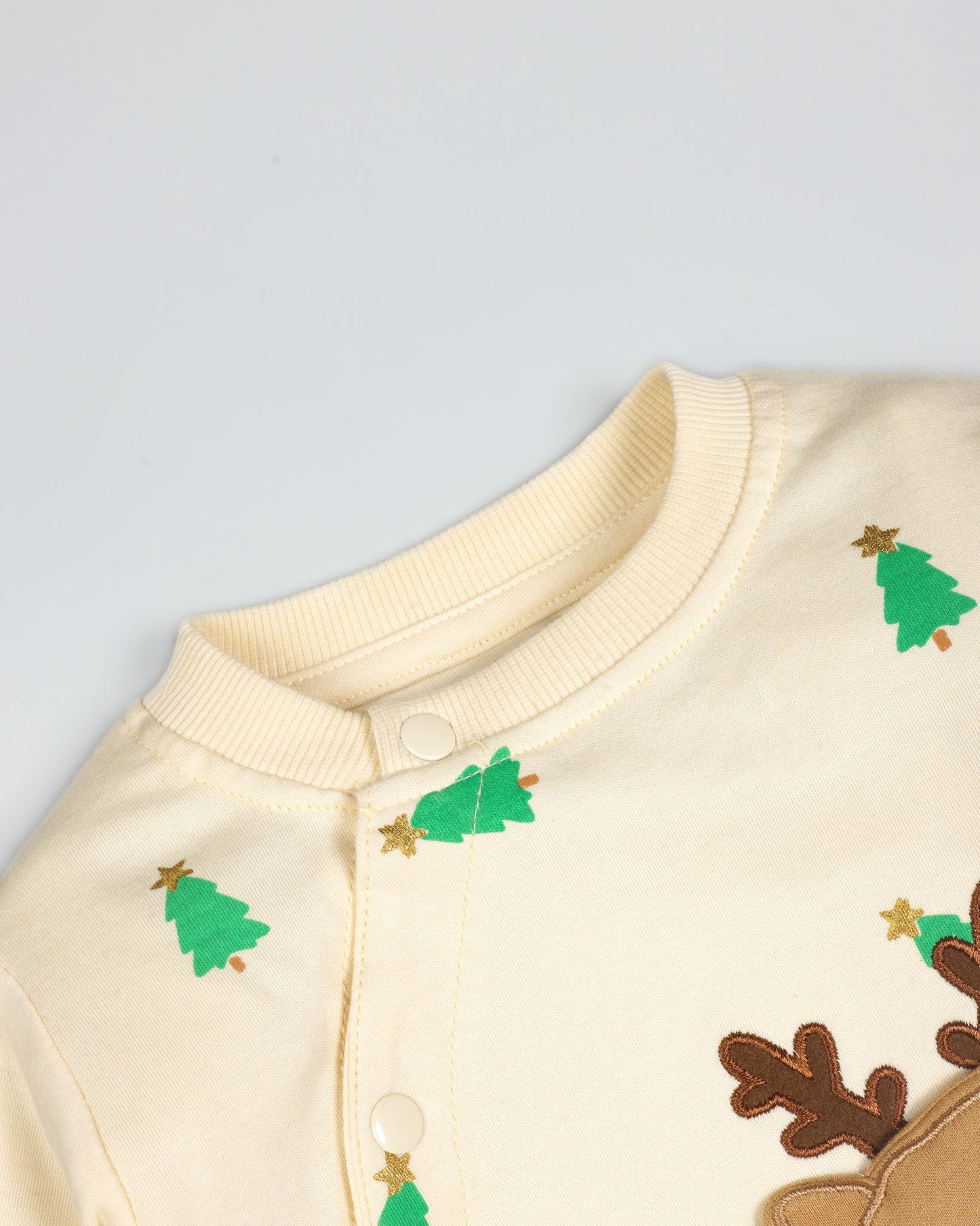 Rain Dear Appliqued Romper