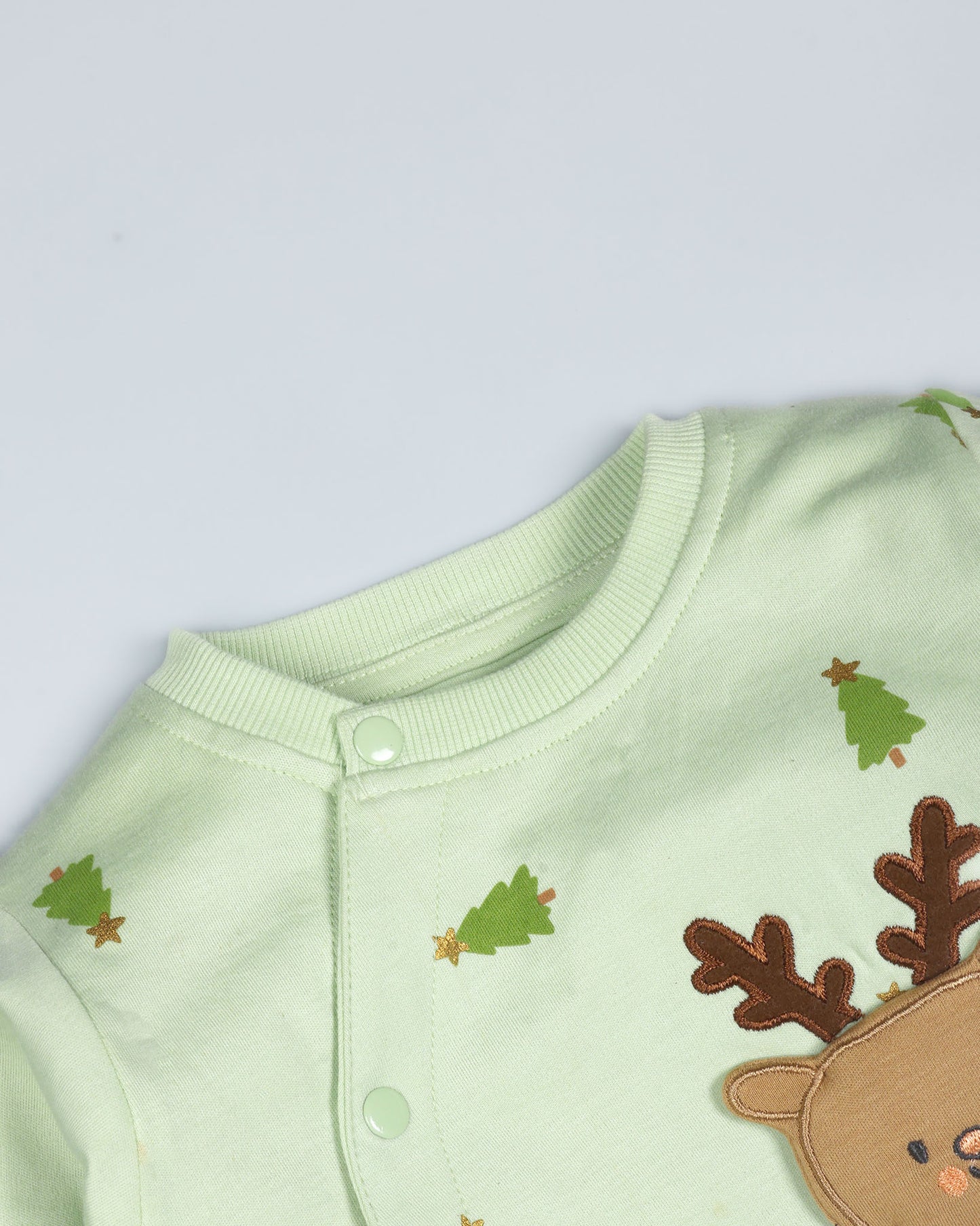 Rain Dear Appliqued Romper