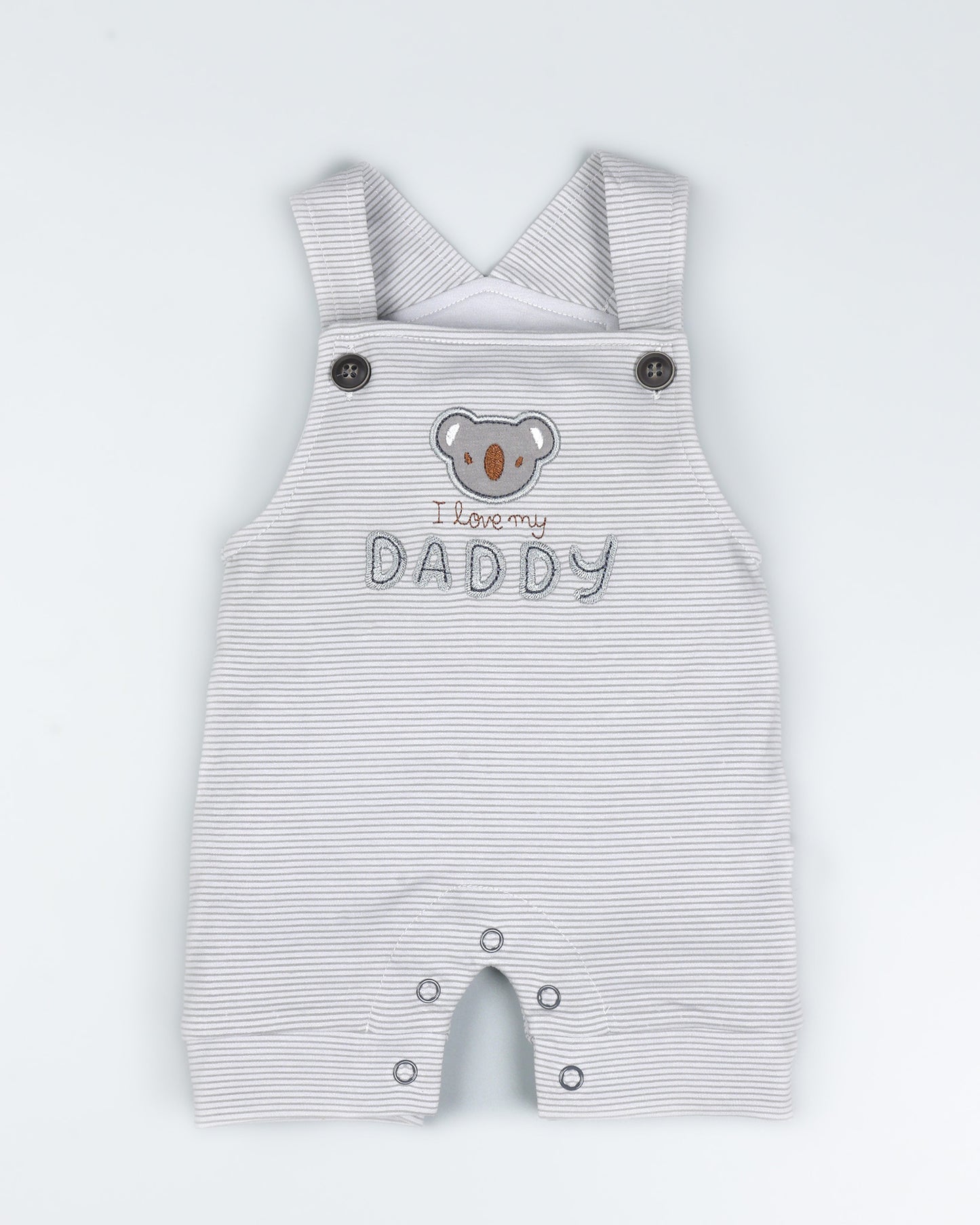 Love My Daddy Printed Dungaree Romper