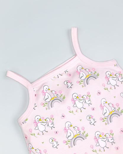 Mom Bestie Printed Romper With Shrug