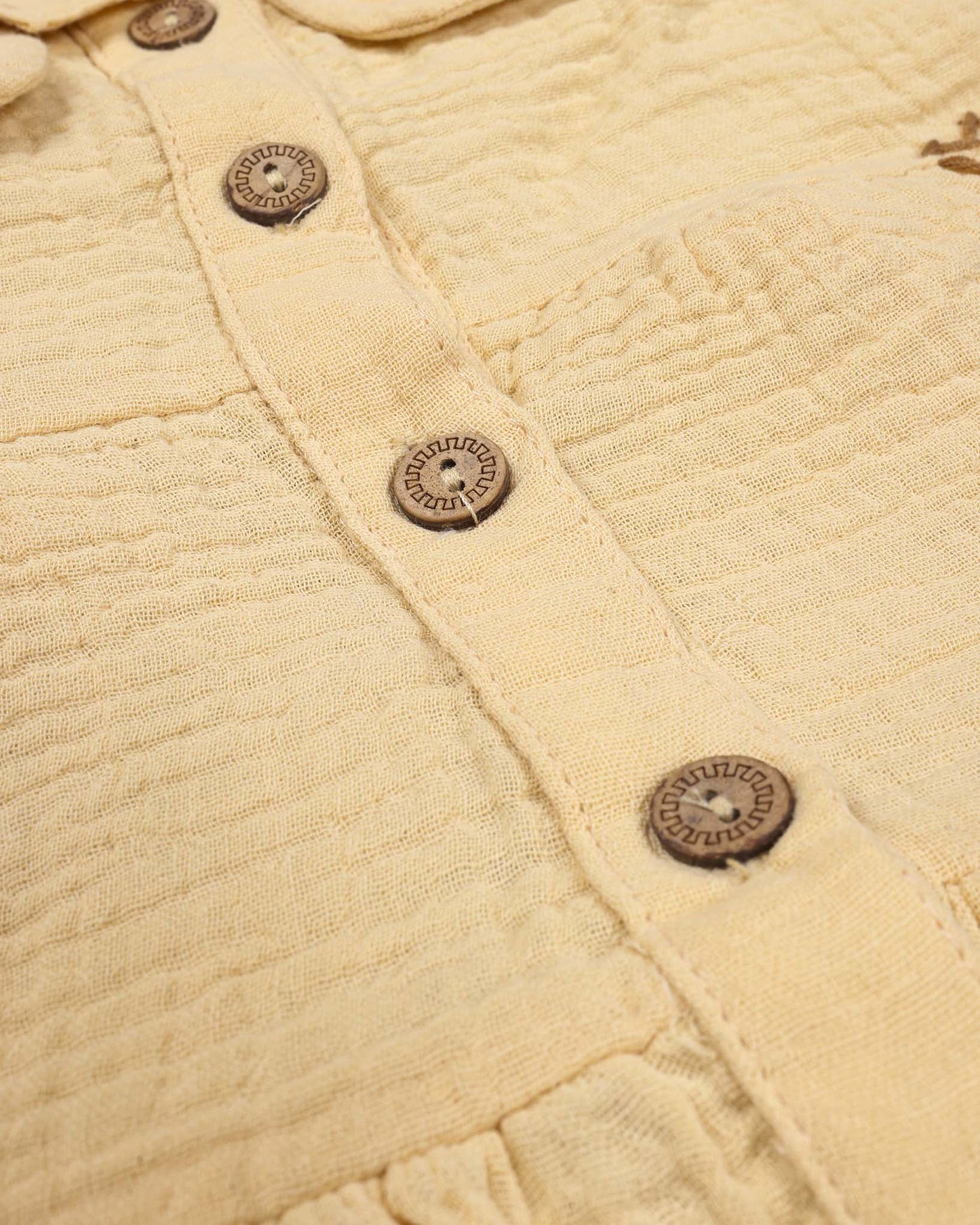Sleeveless Safari Muslin Dress With Bloomers