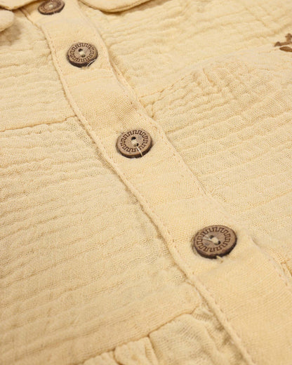 Sleeveless Safari Muslin Dress With Bloomers