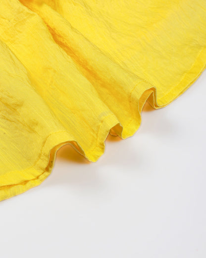 Halter Neck Big Bow A Line Flair Frock With Pea Pod Detail