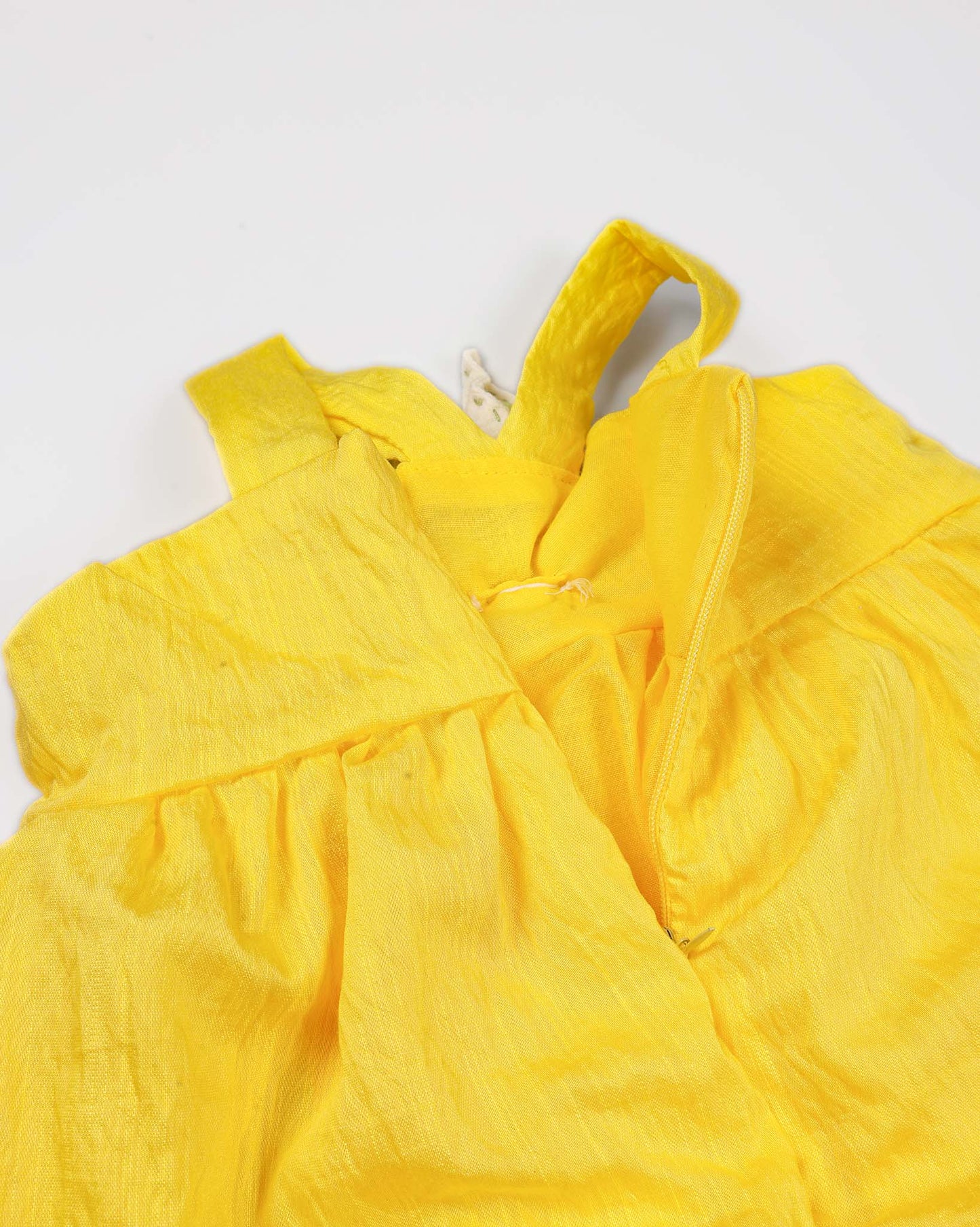 Halter Neck Big Bow A Line Flair Frock With Pea Pod Detail
