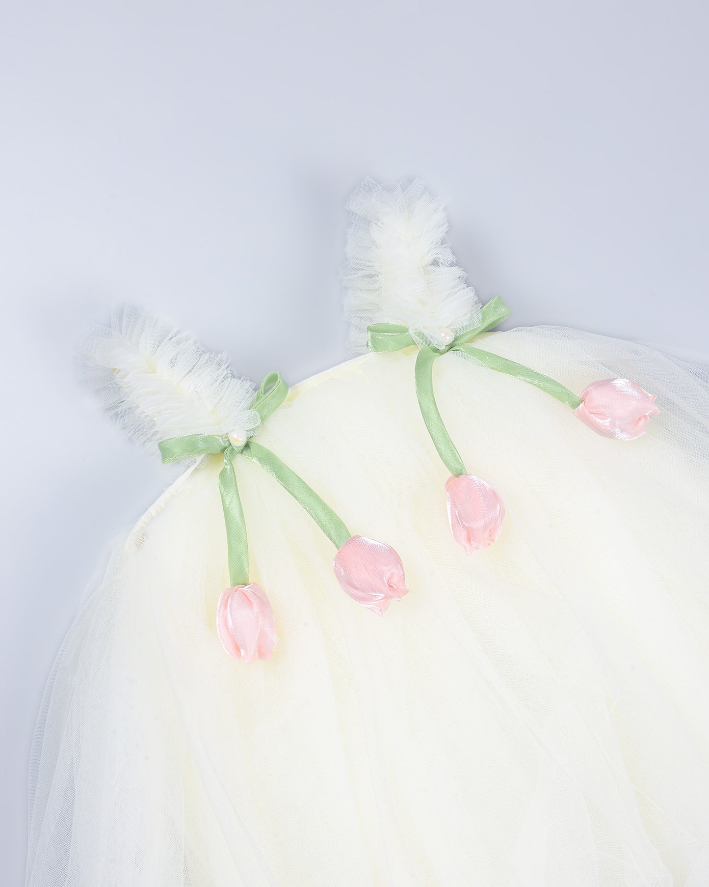 Tulle Dress With Tulip Details & Headband