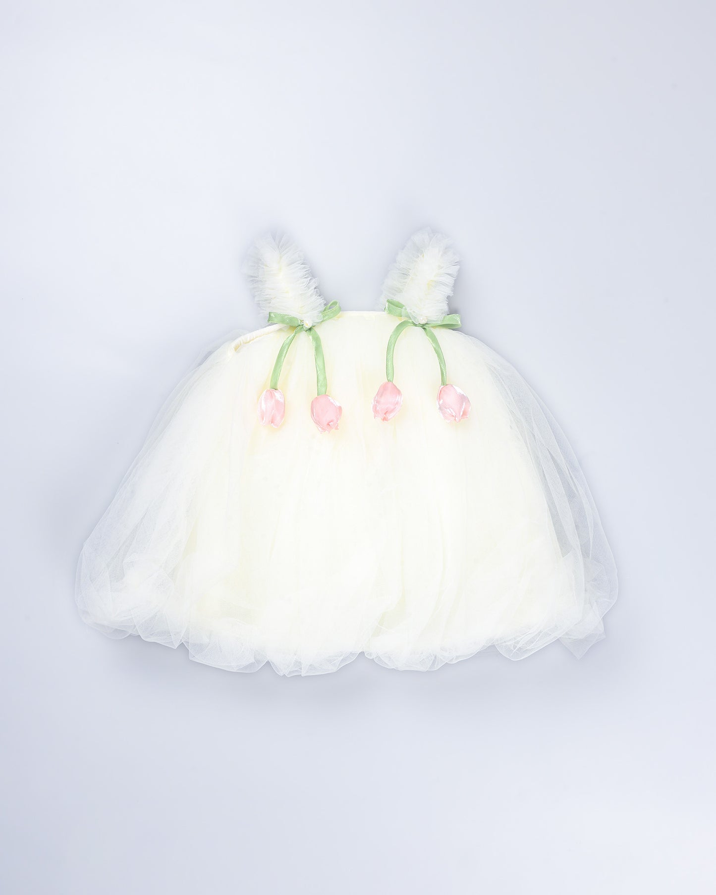 Tulle Dress With Tulip Details & Headband