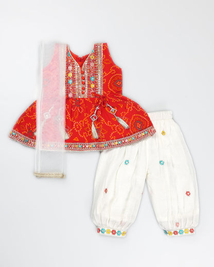 Bandhani Print Patiala Suit Set