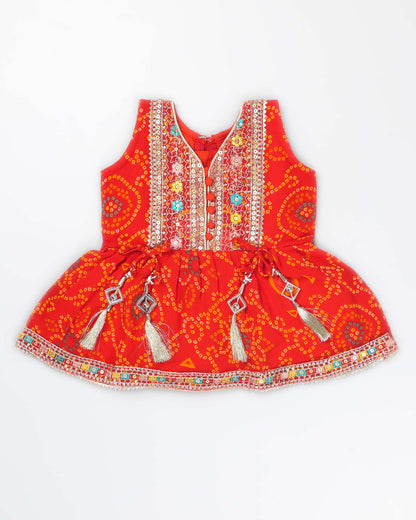 Bandhani Print Patiala Suit Set