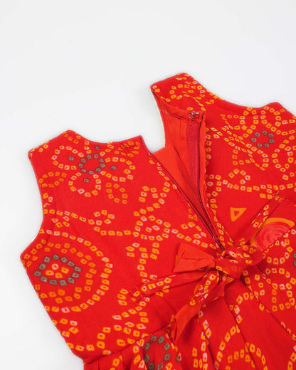 Bandhani Print Patiala Suit Set