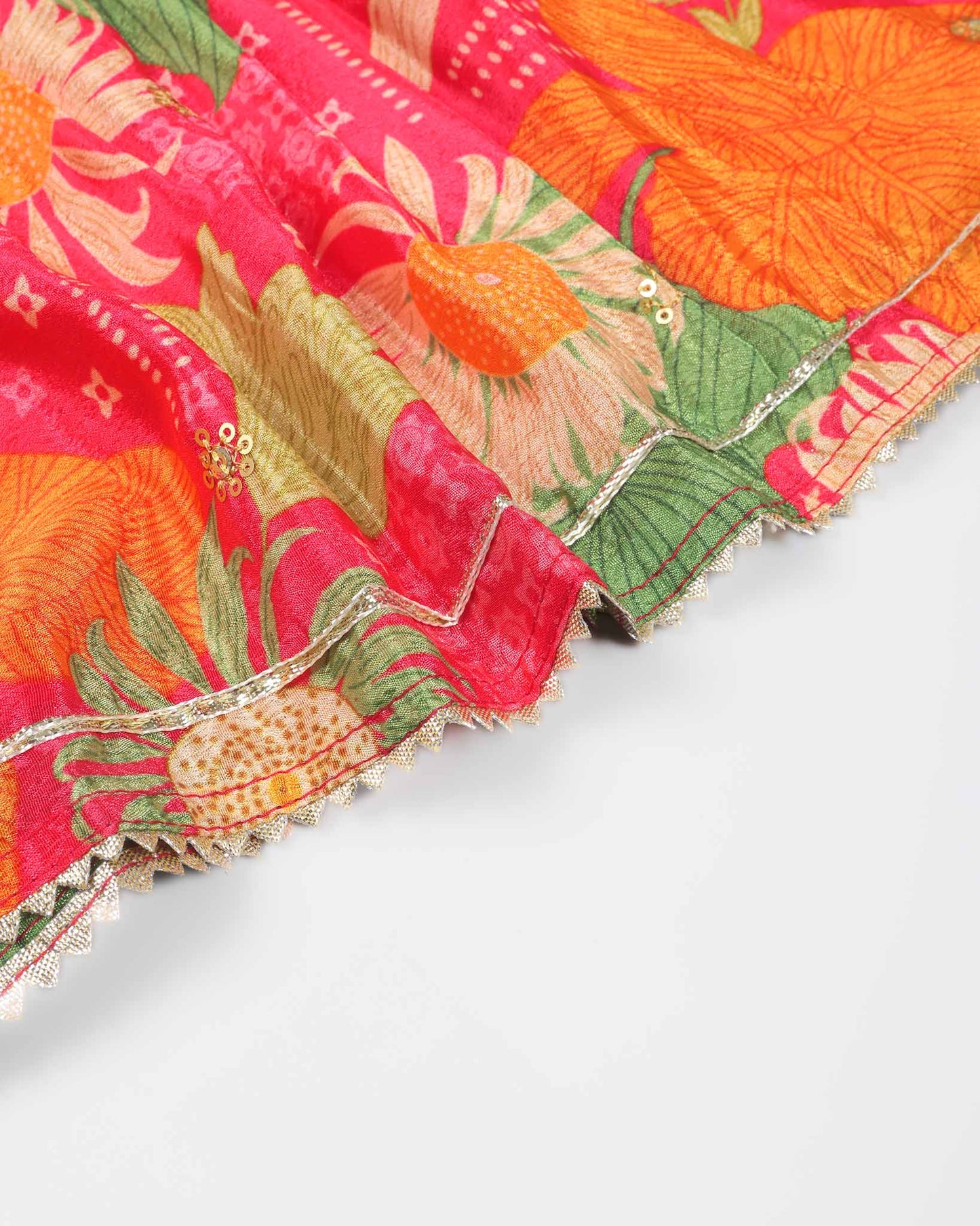Floral Jaipuri Printed & Embroidered Sharara Set
