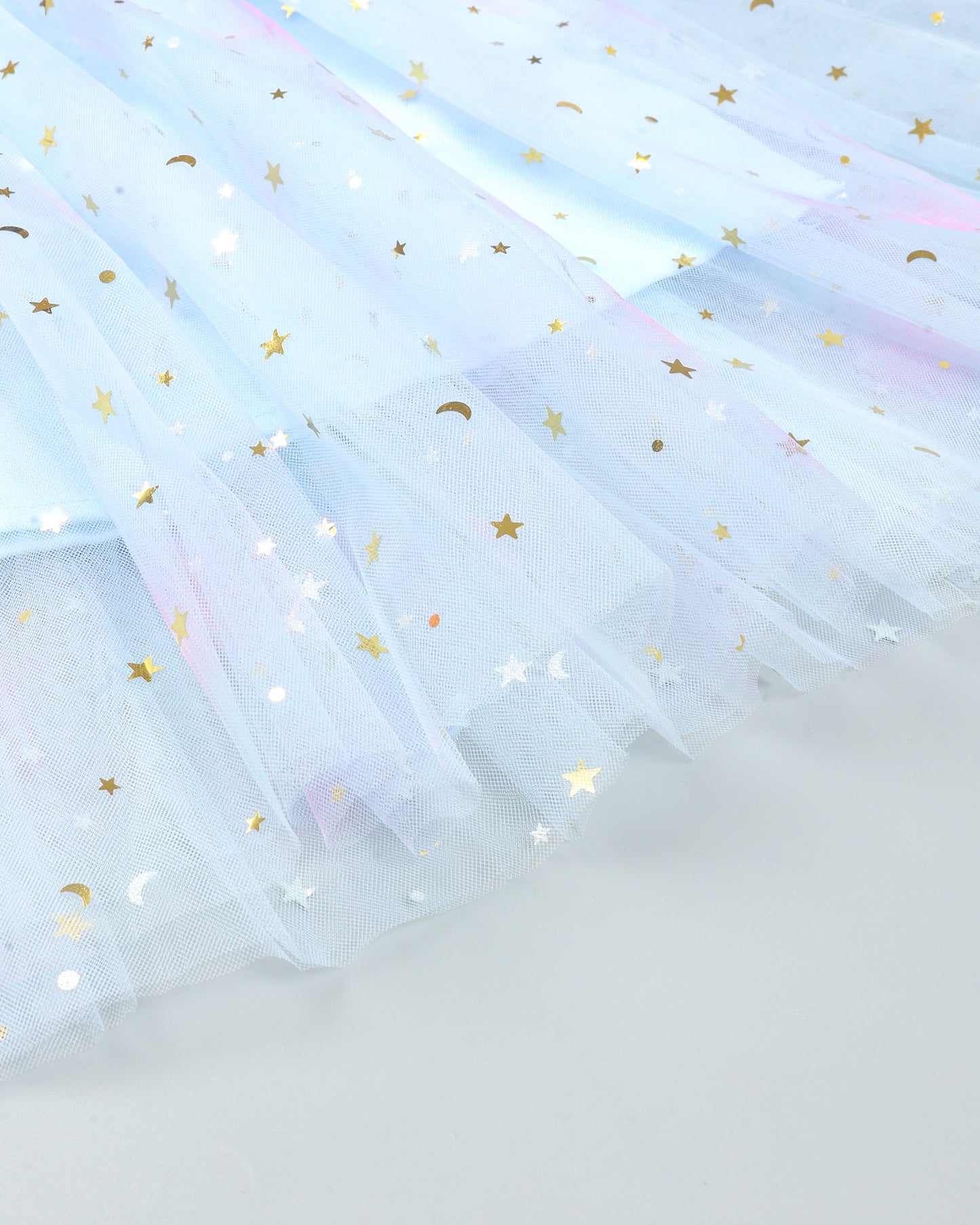 Star Foil Printed Dual Tone Tulle Frock