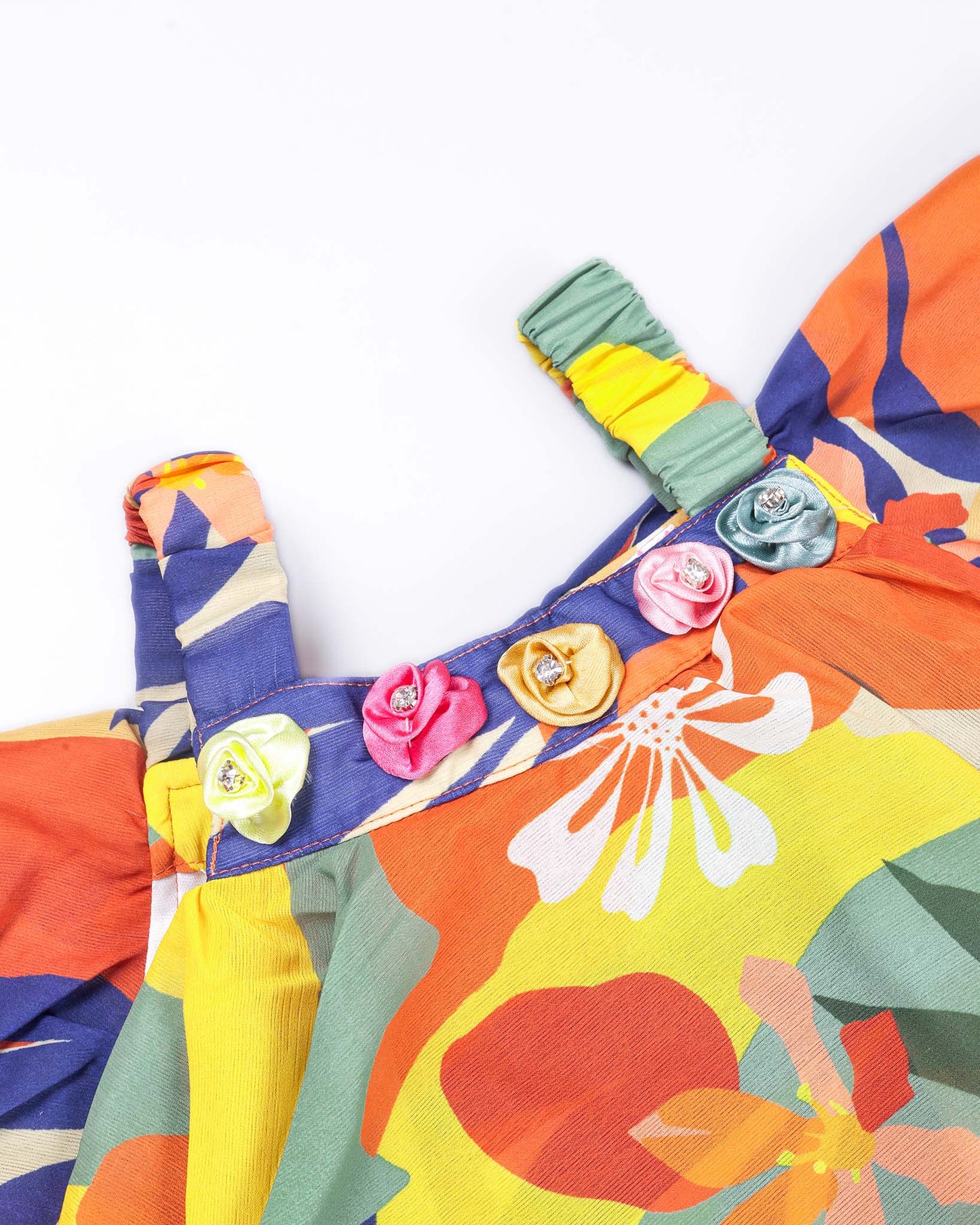 Watercolour Floral Cape Dress With Hat
