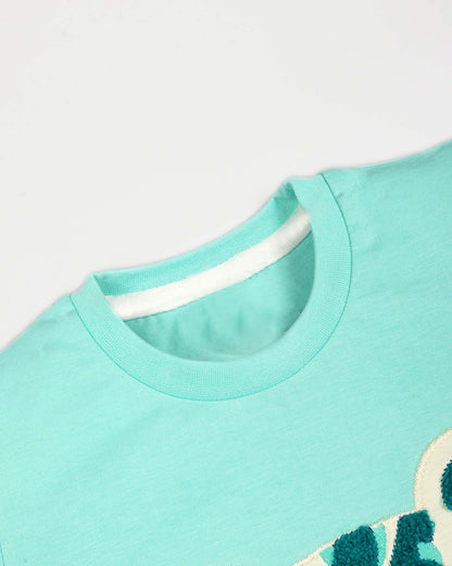 Sea Otter Applique With Printed Shorts Co-Ord Set