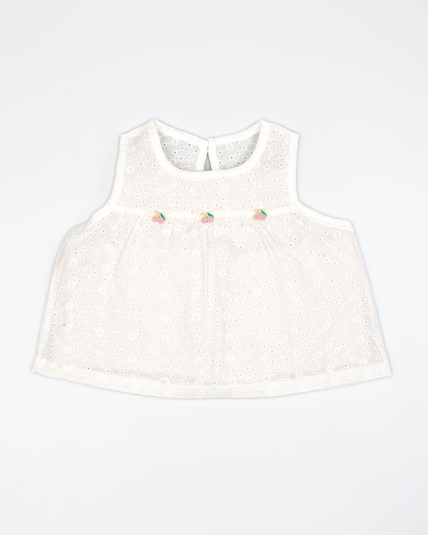 Sleeveless Chikankari Top With Shorts Co-Ord Set