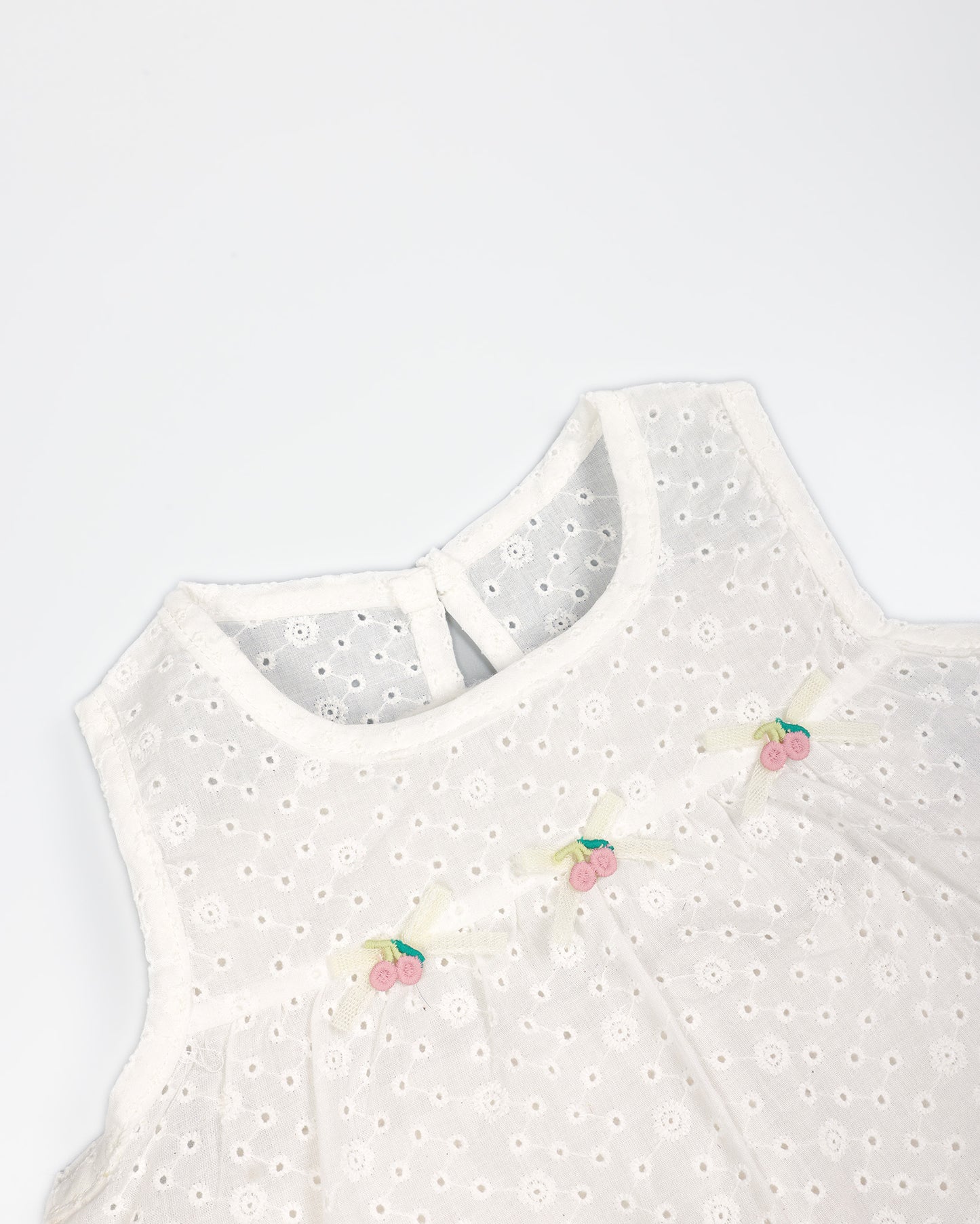 Sleeveless Chikankari Top With Shorts Co-Ord Set