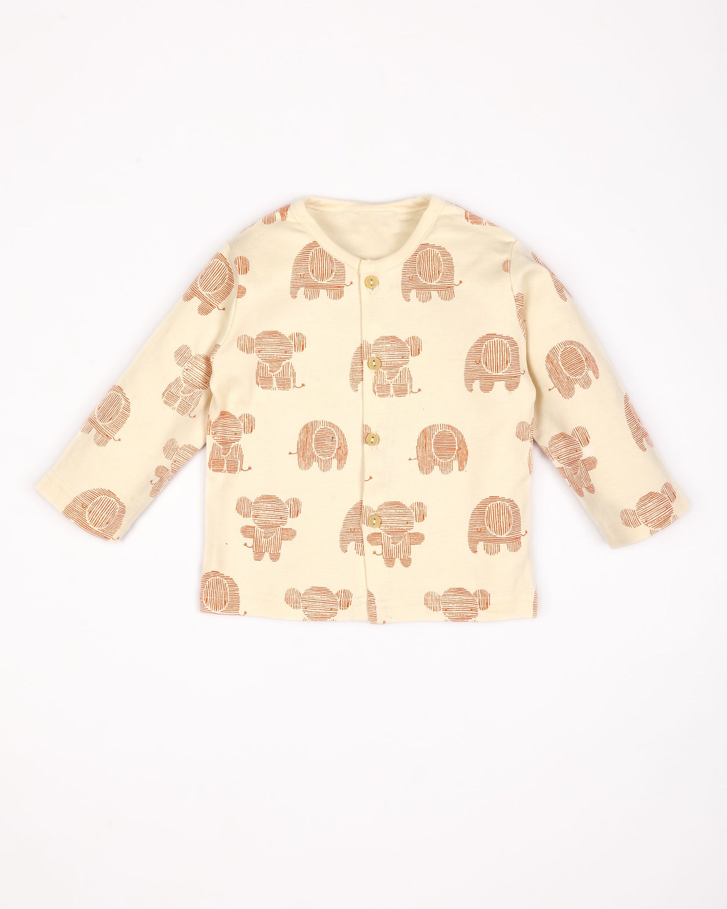 Front Open Baby Elle Printed Full Sleeve Co-Ord Set