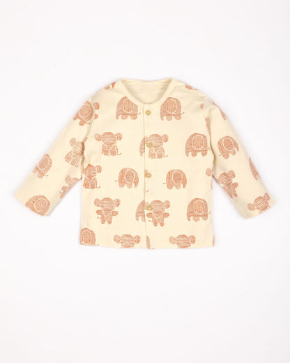 Front Open Baby Elle Printed Full Sleeve Co-Ord Set
