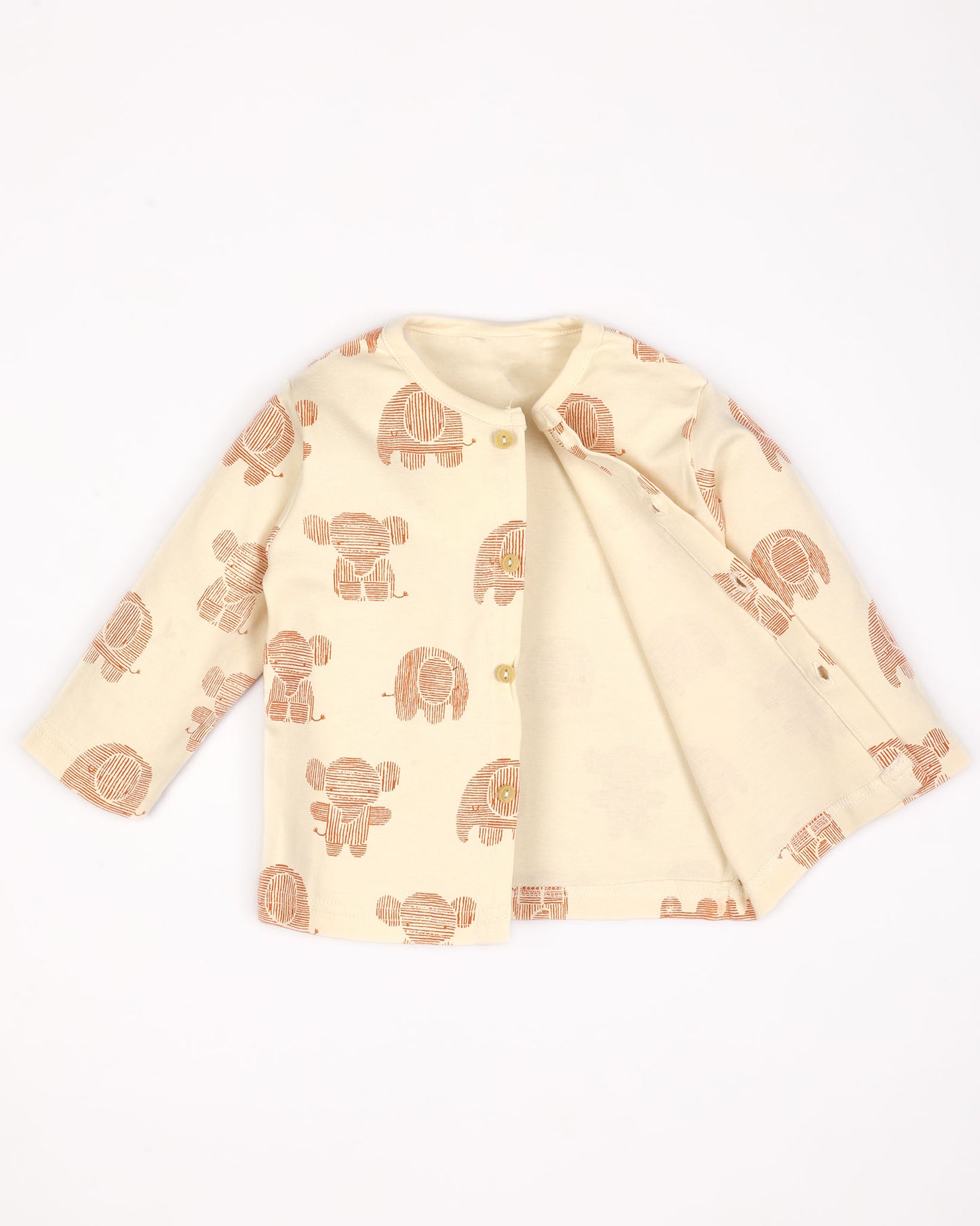 Front Open Baby Elle Printed Full Sleeve Co-Ord Set