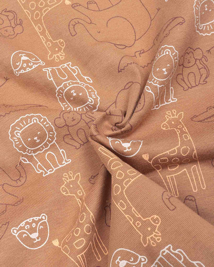 Front Open Jungle Animals Printed Full Sleeve Co-Ord Set
