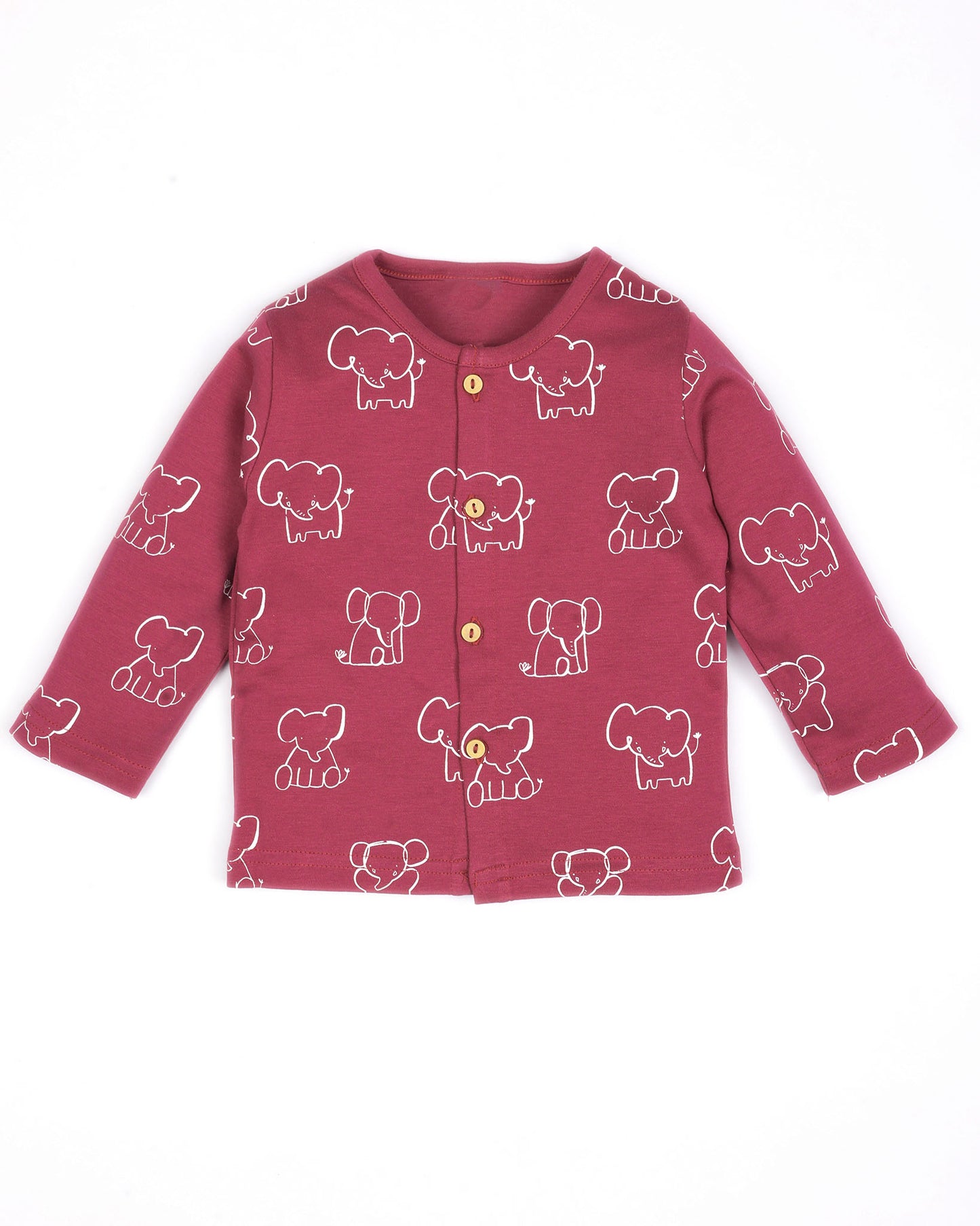 Front Open Baby Elle Printed Full Sleeve Co-Ord Set