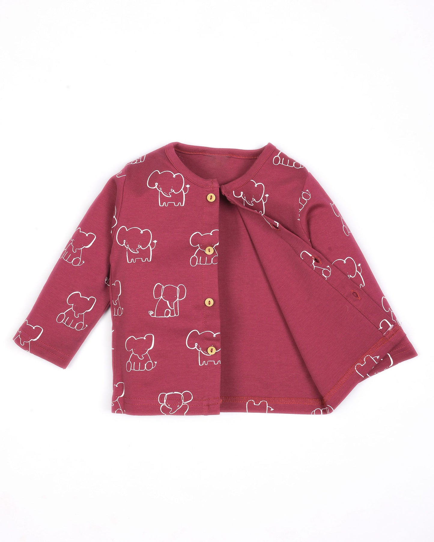 Front Open Baby Elle Printed Full Sleeve Co-Ord Set