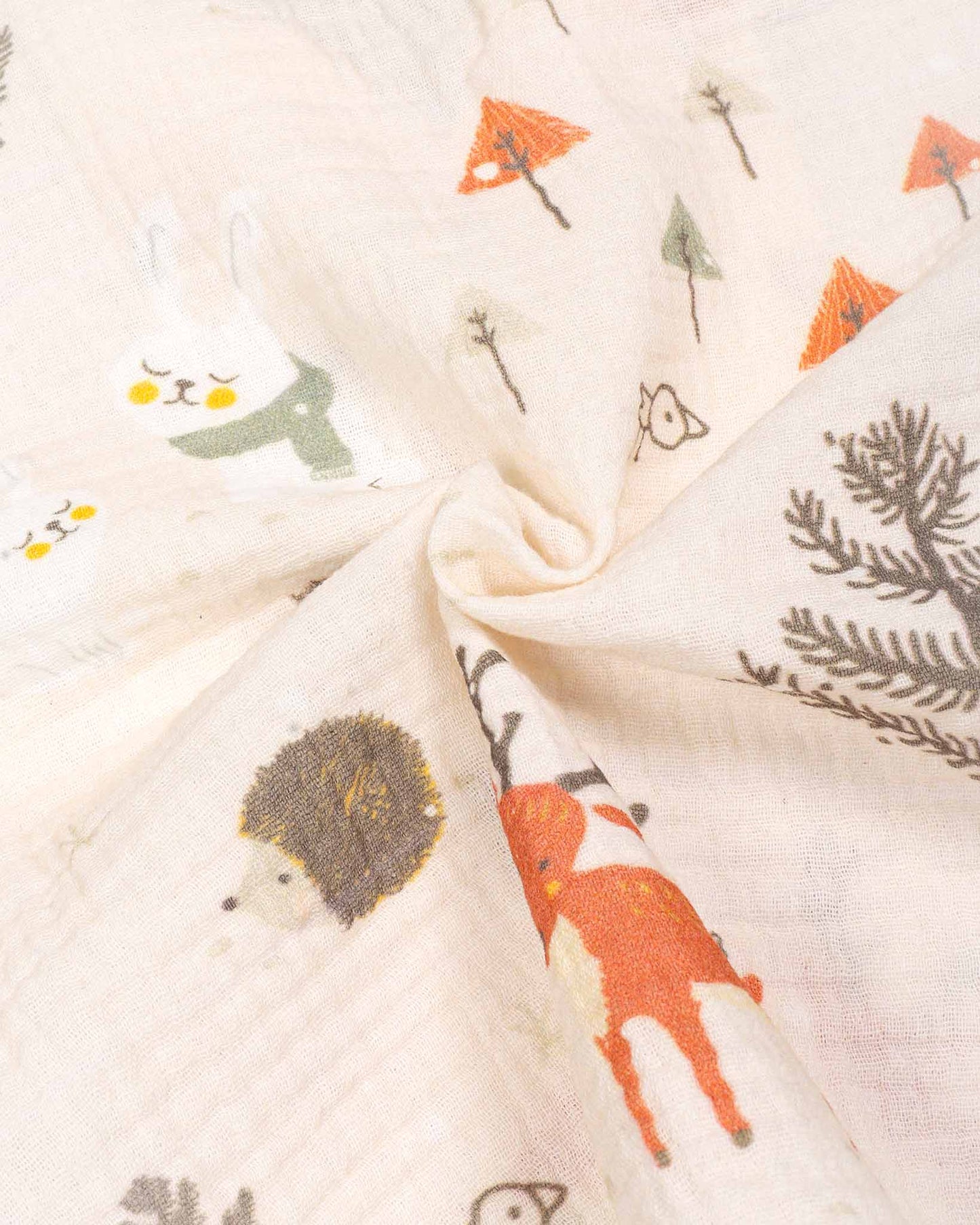 Nordic Winter Animal Printed Muslin Night Suit