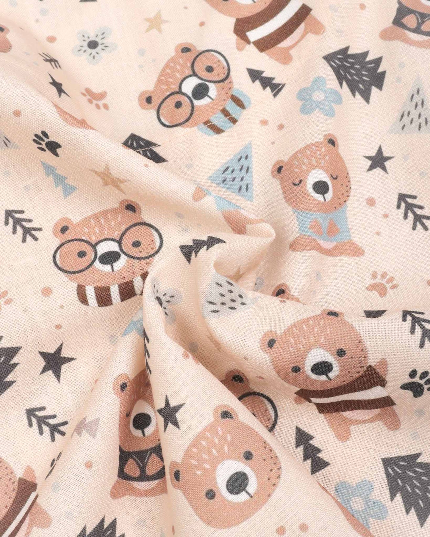 Bear In The Woods Printed Night Suit