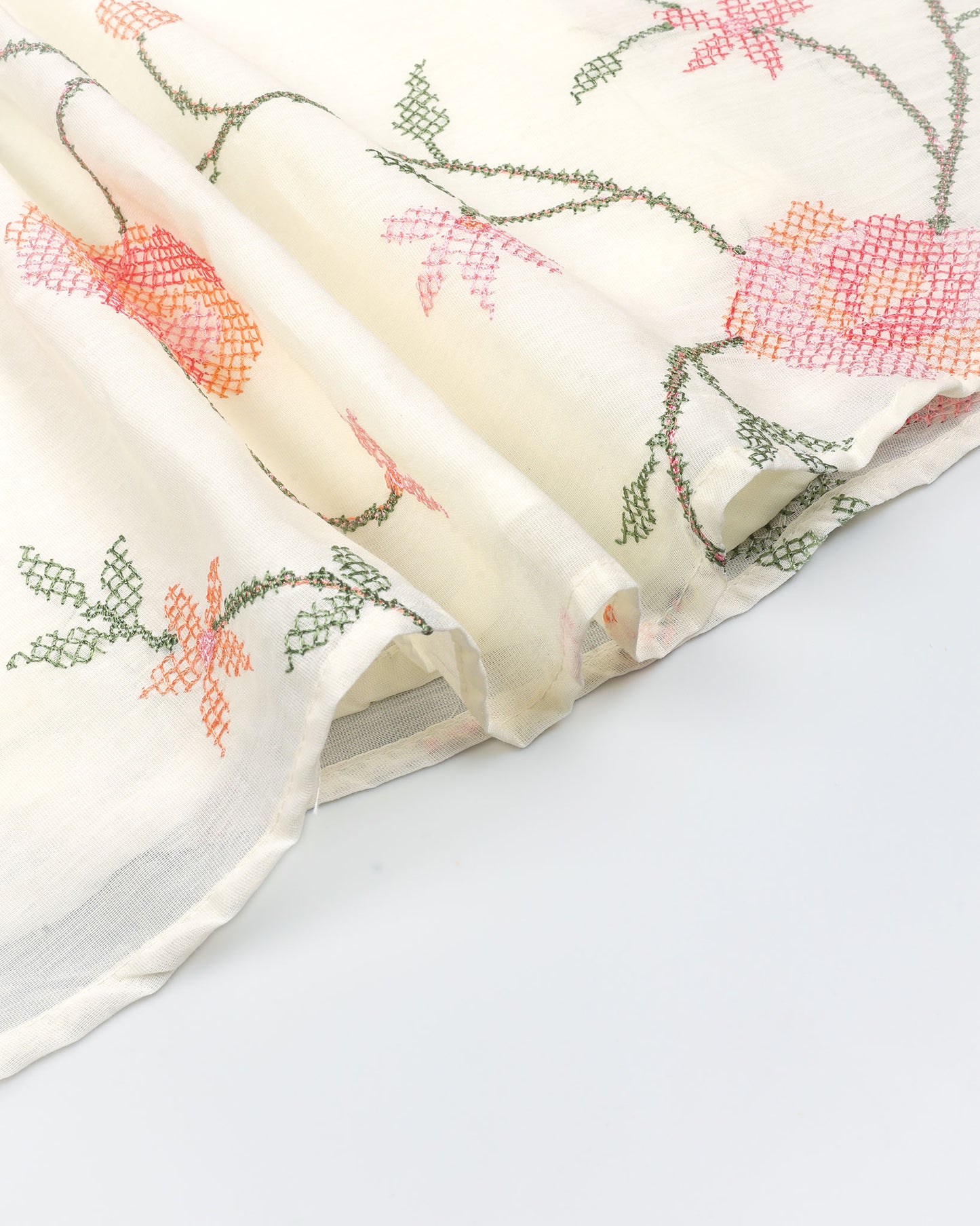 Floral Embroidered Flared Top With Pleated Plazo