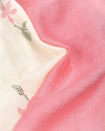 Floral Embroidered Flared Top With Pleated Plazo