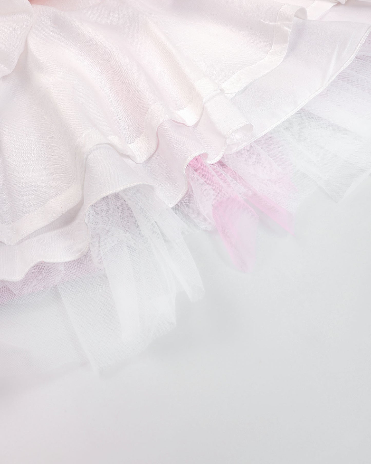 Floral 3d Ruffel Tulle Overlapping Frock Dress
